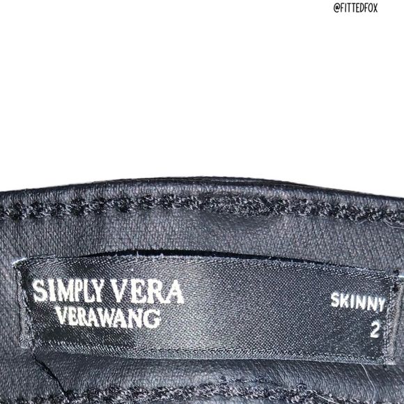 VERA WANG FAUX LEATHER SKINNY PANT | SIZE 2 | LIKE NEW | NEVER WORN - Picture 7 of 10